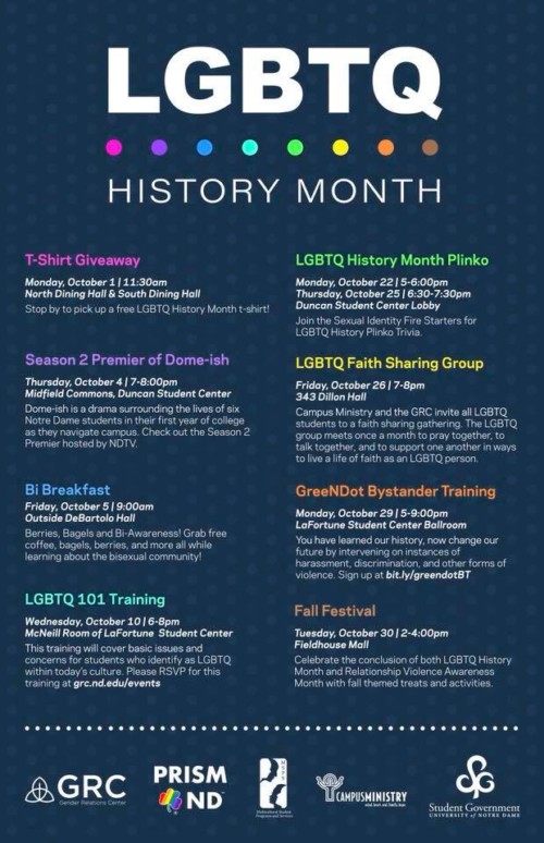 Notre Dame Serves Up “Bi Breakfast” For LGBTQ History Month | Joseph ...