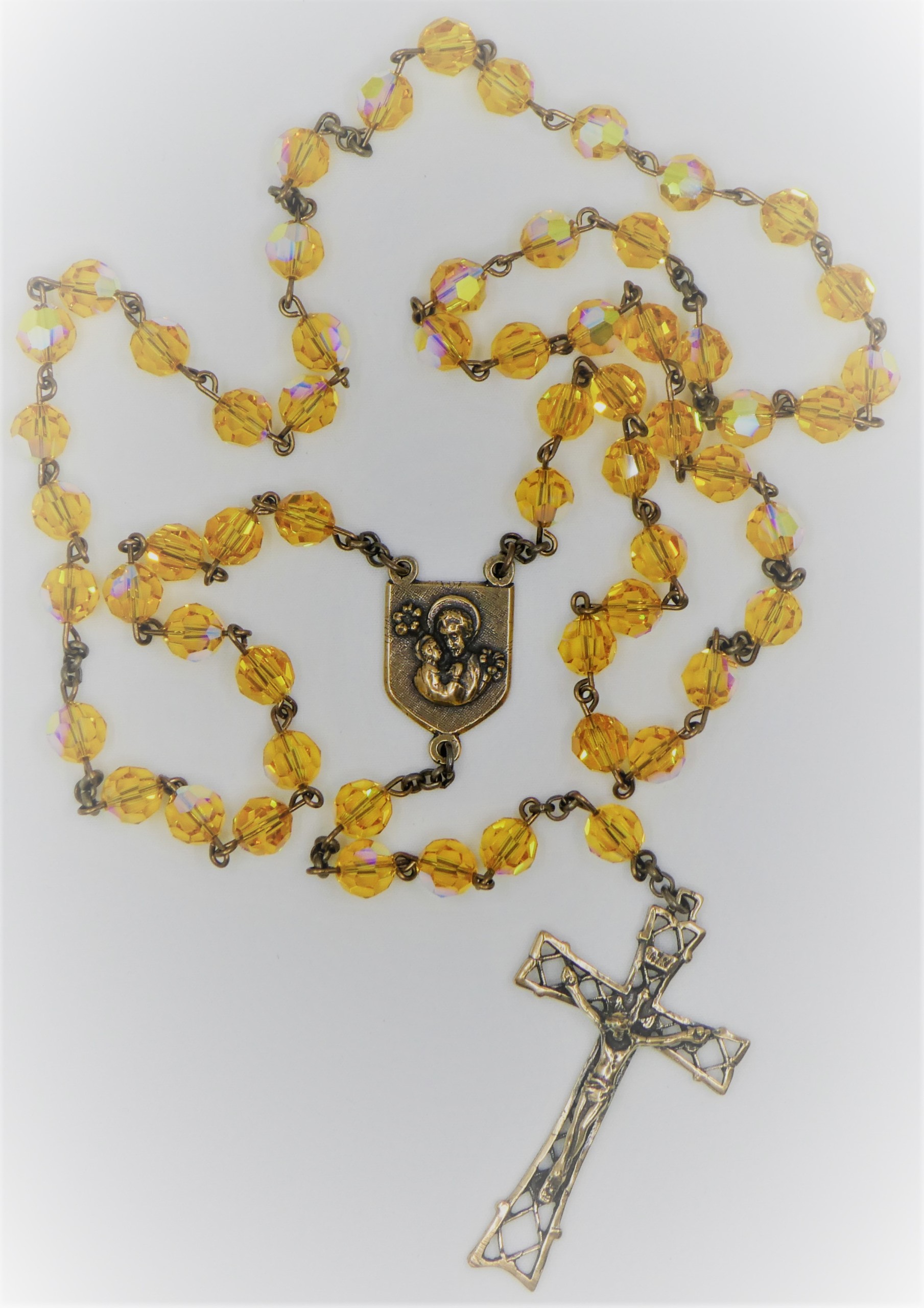 Yellow Quartz and Citrine Beaded Rosary Making Kit-ROSARY-KI