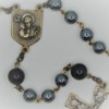 St. Joseph Hematite/Onyx Heavy-Duty Rosary - Image 2