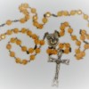 St. Joseph Topaz Czech Crystal Rosary