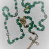 St. Joseph Emerald-Green Czech Glass/Swarovski Glass Rosary