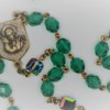 St. Joseph Emerald-Green Czech Glass/Swarovski Glass Rosary - Image 2