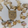 St. Joseph Champagne Czech Glass/Topaz Glass Rosary - Image 3