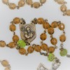 St. Joseph Brown Czech Glass/Antiqued Green Glass Rosary - Image 2