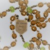 St. Joseph Brown Czech Glass/Antiqued Green Glass Rosary - Image 3