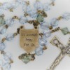 St. Joseph Ice-Blue Czech Glass/Gray Swarovski Rosary - Image 3