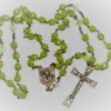 St. Joseph Olive-Green Czech Glass/Green Swarovski Crystal Rosary