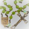 St. Joseph Olive-Green Czech Glass/Green Swarovski Crystal Rosary - Image 3