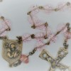 St. Joseph Pink Czech Crystal/Pink-Bronze Glass Rosary - Image 2