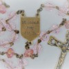 St. Joseph Pink Czech Crystal/Pink-Bronze Glass Rosary - Image 3
