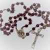 St. Joseph Red Czech Crystal/Scarlet-Red Glass Rosary
