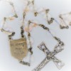St. Joseph Fire-Polished Pink Czech Glass/Opal Swarovski Crystal Rosary - Image 3