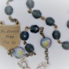 St. Joseph Blue-Gray Czech Glass/Multi-Color Glass Rosary - Image 3