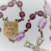 St. Joseph Purple Czech Glass/Purple-Gold Speckled Glass Rosary - Image 3