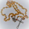St. Joseph Topaz Czech Crystal/Carnelian Rosary