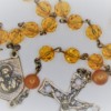 St. Joseph Topaz Czech Crystal/Carnelian Rosary - Image 2