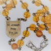 St. Joseph Topaz Czech Crystal/Carnelian Rosary - Image 3