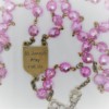 St. Joseph Pink Czech Glass/Purple Speckled Glass Rosary - Image 3