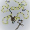 St. Joseph Yellow Czech Glass/Lilac-Green Rosary