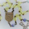 St. Joseph Yellow Czech Glass/Lilac-Green Rosary - Image 3