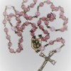 St. Joseph Purple Czech Glass/Purple-Gold Speckled Rosary