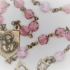 St. Joseph Purple Czech Glass/Purple-Gold Speckled Rosary - Image 2