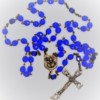 St. Joseph Blue Czech Glass Rosary