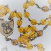 St. Joseph Topaz Czech Glass/Cathedral Glass Rosary - Image 2