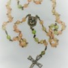 St. Joseph Rose-Green Czech/Fire-Polished Green Glass Rosary