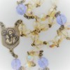 St. Joseph Fire-Polished Rose Czech Glass/Alexandrite Glass Rosary - Image 2