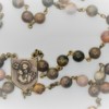 St. Joseph Petrified Wood/Czech Glass Rosary - Image 2