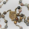 St. Joseph Petrified Wood/Czech Glass Rosary - Image 3
