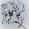St. Joseph Multi-Color Swirl Czech Glass Rosary