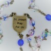 St. Joseph Multi-Color Swirl Czech Glass Rosary - Image 3