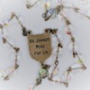 St. Joseph Fire-Polished Clear Czech Glass/Gray Swarovski Crystal Rosary - Image 3