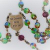 St. Joseph Blue-Green-Red Czech Glass/Red Crystal Rosary - Image 3
