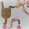 St. Joseph Pink Czech Glass/ Fuchsia Swarovski Crystal Rosary - Image 3