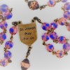 St. Joseph Blue-Rose Czech Glass/Rose Glass Rosary - Image 3