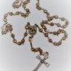 St. Joseph Bronze Czech Glass/Speckled Glass Rosary