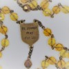 St. Joseph Yellow and Orange Czech Glass Rosary - Image 3