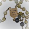 St. Joseph Labradorite, Gray Czech Glass/Black Onyx Rosary - Image 3