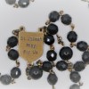 St. Joseph Black Czech Glass/Black Onyx Rosary - Image 3