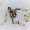 St. Joseph Pearl Czech Glass/Light Pink Glass Rosary - Image 2