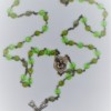 St. Joseph Olive-Green and Peridot Czech Glass Rosary