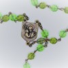 St. Joseph Olive-Green and Peridot Czech Glass Rosary - Image 2