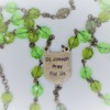 St. Joseph Olive-Green and Peridot Czech Glass Rosary - Image 3