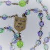 St. Joseph Lilac and Peridot Czech Glass Rosary - Image 3