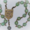 St. Joseph Speckled Green Czech Glass/Bloodstone "Camo" Rosary - Image 3