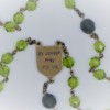 St. Joseph Olive-Green and Navy-Blue Czech Glass Rosary - Image 3