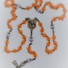St. Joseph Orange Czech Glass/Cathedral Glass Rosary